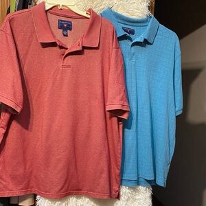 Pair Of Saddlebred Men’s Polo Style Pullover Short Sleeve Shirts. Size XXL